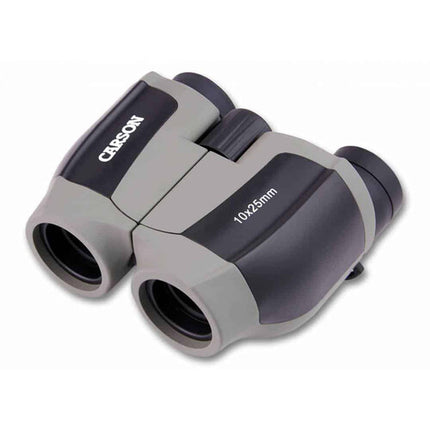 Carson 10x25 Scout Plus Prismáticos Compactos Ángulo 6.5° con Funda y Correa