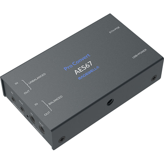 Magewell Pro Convert AES67 Convertidor de Audio Analógico IP Bidireccional 3.5mm 4.4mm con XLR