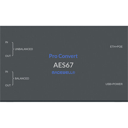 Magewell Pro Convert AES67 Convertidor de Audio Analógico IP Bidireccional 3.5mm 4.4mm con XLR