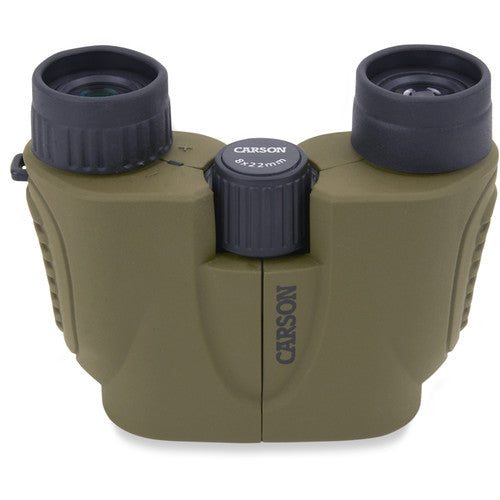 Carson 8x22 Hornet Prismáticos Compactos Con Lentes Multi Recubrimiento