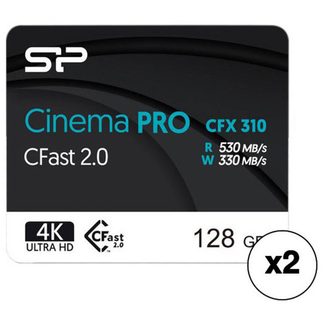 Silicon Power Cinema PRO CFX 310 Tarjeta de Memoria cFAST 128GB 530MBs 2-Pack