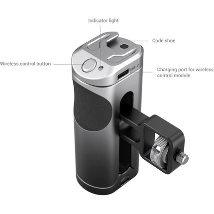 SmallRig Smartphone Side Handle con control remoto inalámbrico y montura 1/4"-20 adaptable para diestros y zurdos