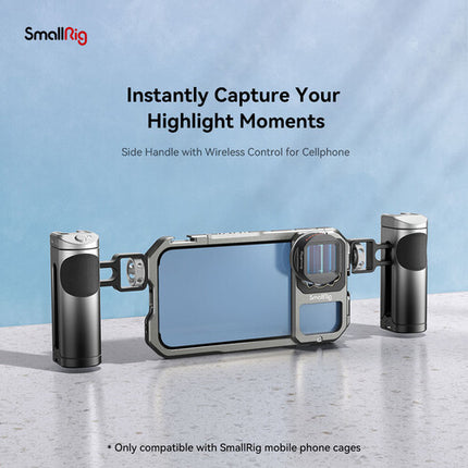 SmallRig Smartphone Side Handle mango lateral ajustable con conexión 1/4"-20 y soporte frío superior