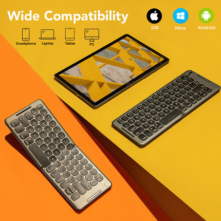 Mobile Pixels Teclado Inalámbrico Plegable Bluetooth 3 Dispositivos Gunmetal Gray
