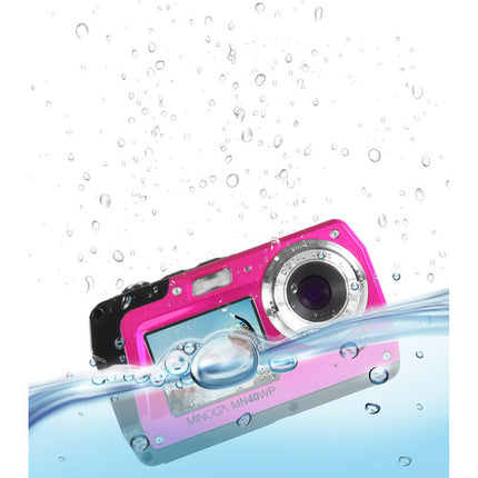 Minolta MN40WP Cámara Digital Resistente al Agua 48MP 2 Pantallas 16GB Rosa