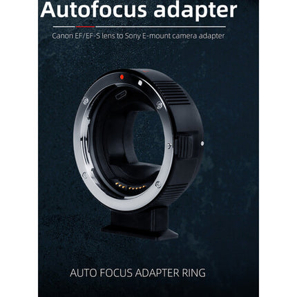 7Artisans Adaptador Autofocus para Lentes Canon EF EF-S a Sony E Montura con Control de Diafragma y Montura para Trípode