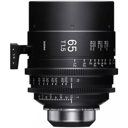 Sigma 65mm T1.5 FF Objetivo Cine PL Montura 95mm Dia Apertura T16