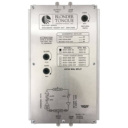 Blonder Tongue BIDA-5900 Amplificador de Distribución Interno 30 dB 54-860 MHz