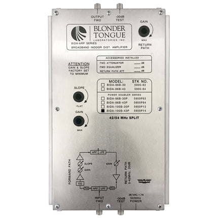 Blonder Tongue BIDA-5900 Amplificador de Distribución Interior 43 dB 54-1000 MHz