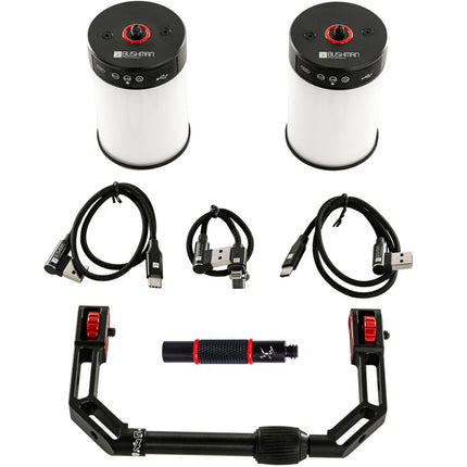BUSHMAN Panoramic Double HALO Kit Luz LED 360° Cables 7.9 y 19.7 pulgadas