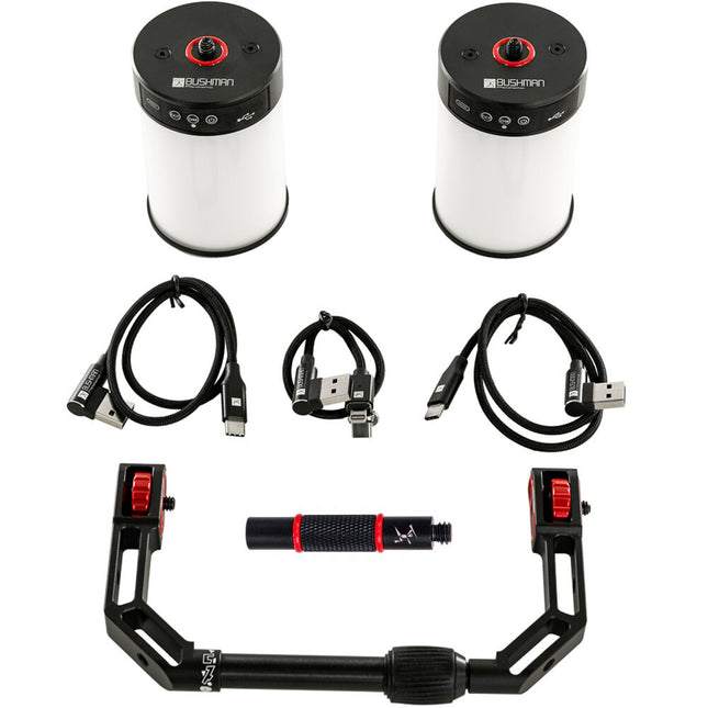 BUSHMAN Panoramic Double HALO Kit Luz LED 360° Cables 7.9 y 19.7 pulgadas