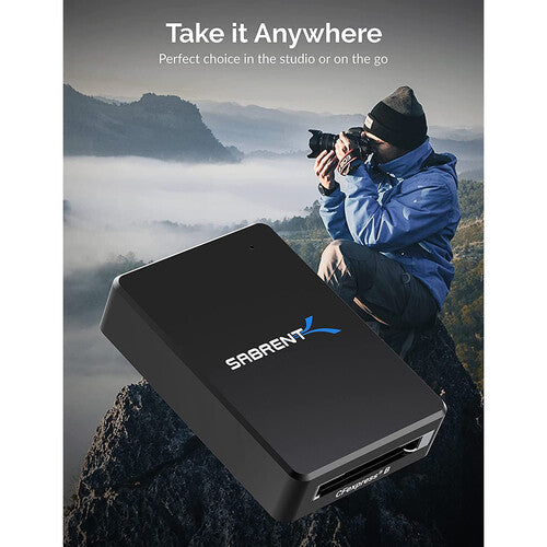 Sabrent Lector de Tarjetas CFexpress Tipo B USB 3.2 Gen 2 950 MB/s Cable USB Type-C a Type-A y Type-C
