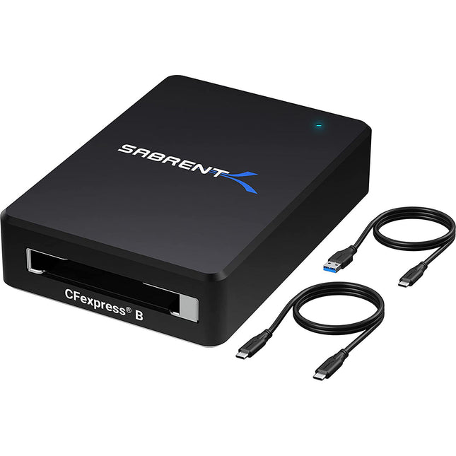Sabrent Lector de Tarjetas CFexpress Tipo B USB 3.2 Gen 2 950 MB/s Cable USB Type-C a Type-A y Type-C