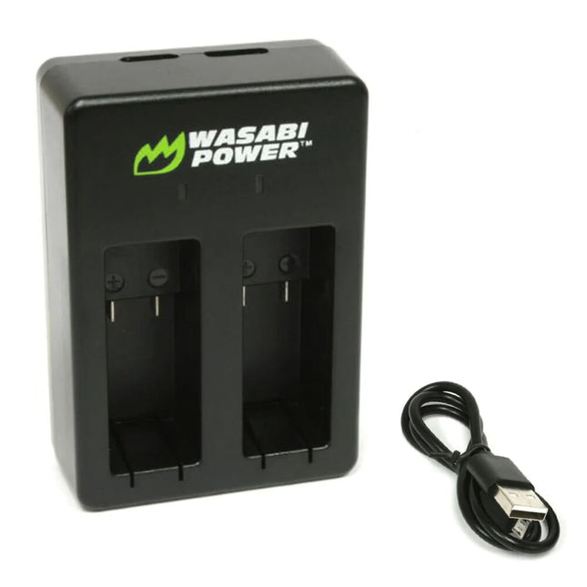 Cargador de Baterías Doble para GoPro MAX con Puerto USB-C y Cable USB-A