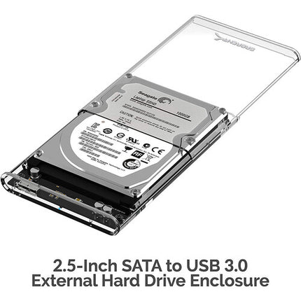 Sabrent 2.5" Caja para Disco SATA USB 3.2 Soporte 7 y 9.5mm