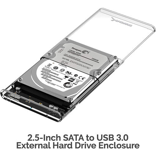 Sabrent 2.5" Caja para Disco SATA USB 3.2 Soporte 7 y 9.5mm