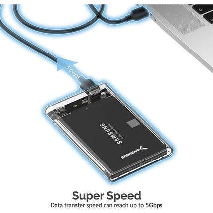 Sabrent 2.5" Caja para Disco SATA USB 3.2 Soporte 7 y 9.5mm