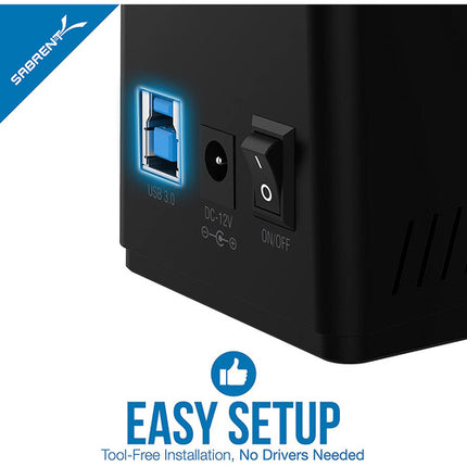 Sabrent SATA Estación de Acoplamiento Soporta 2.5 y 3.5 Pulgadas 5 Gb/s