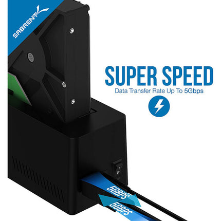 Sabrent SATA Estación de Acoplamiento Soporta 2.5 y 3.5 Pulgadas 5 Gb/s