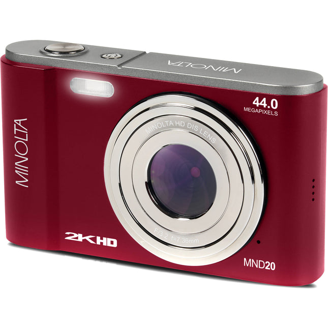 Minolta MND20 Cámara Digital Roja 44MP 2 7 LCD 16x Zoom