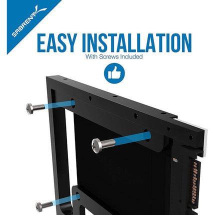 Sabrent Kit Adaptador para Bahía SATA 2.5 a 3.5 con aluminio sólido y flujo de aire