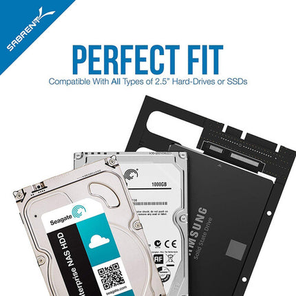 Sabrent Kit Adaptador para Bahía SATA 2.5 a 3.5 con aluminio sólido y flujo de aire