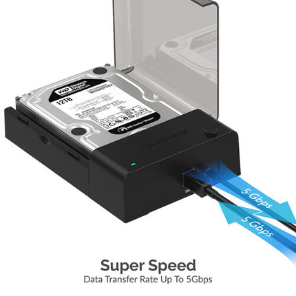 Sabrent Estación Docking Externa para Discos 20TB 5Gbps LED