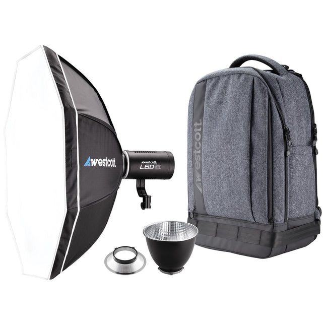 Westcott L60-B Kit de Luz LED Bi-Color con Octa-S Softbox 26" y Mochila