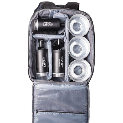 Westcott L60-B Kit de 3 Luces LED COB Bi-Color con Mochila y Reflectores 45°
