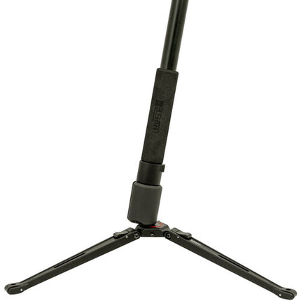 BUSHMAN Panoramic Monopod Pro bundle con 3 ángulos aluminio negro y base magnética