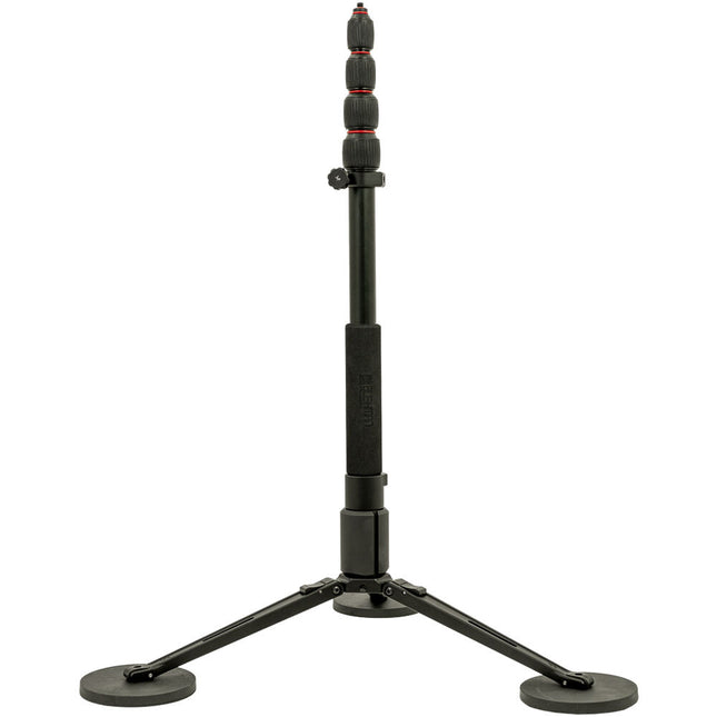 BUSHMAN Panoramic Monopod Pro bundle con 3 ángulos aluminio negro y base magnética