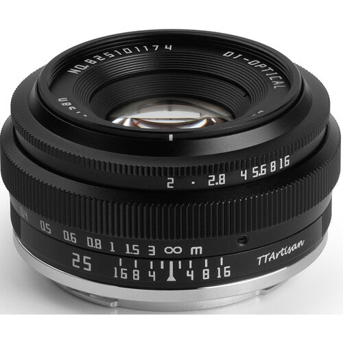 TTArtisan 25mm f2 Objetivo Sony E Montura Manual APS-C 9.8 pulgadas