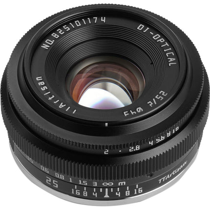 TTArtisan 25mm f2 Objetivo para Micro Cuatro Tercios Apertura f2 a f16 Distancia mínima 25cm