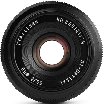TTArtisan 25mm f/2 Lente manual APS-C para FUJIFILM X con distancia mínima 9.8"