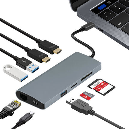 Adesso 9-in-1 USB-C 3.2 Gen 1 Estación de Acoplamiento 8K USB-A Ethernet 100W