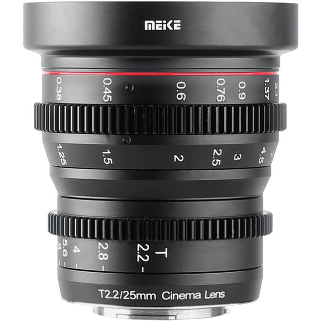 Meike 25mm T2.2 Lente Cinematográfica Manual para Canon RF Super35 con Estuche