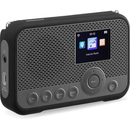 Sangean WFR-39 Radio portátil FM Internet con pantalla digital y batería integrada