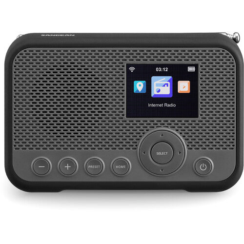 Sangean WFR-39 Radio portátil FM Internet con pantalla digital y batería integrada