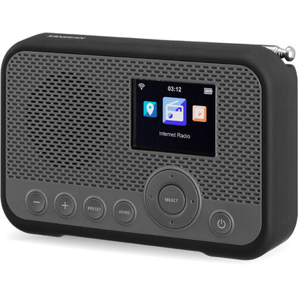 Sangean WFR-39 Radio portátil FM Internet con pantalla digital y batería integrada