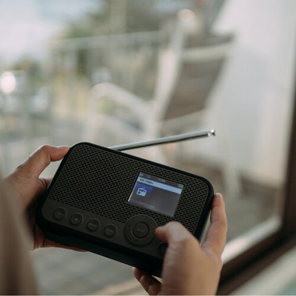 Sangean WFR-39 Radio portátil FM Internet con pantalla digital y batería integrada