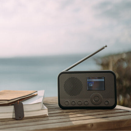 Sangean WFR-39 Radio portátil FM Internet con pantalla digital y batería integrada