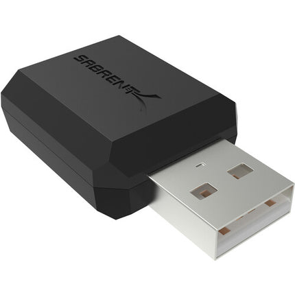 Sabrent AU-MMSA Adaptador de Sonido USB Estéreo 3D Negro 3.5mm Entrada y Salida