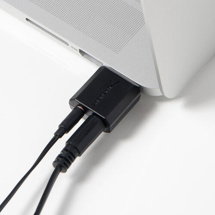 Sabrent AU-MMSA Adaptador de Sonido USB Estéreo 3D Negro 3.5mm Entrada y Salida