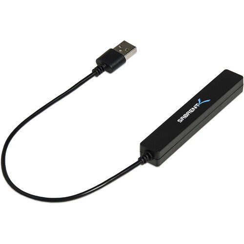 Sabrent Concentrador USB 2.0 4 Puertos Transferencia 480 Mb/s Cable 9.5"