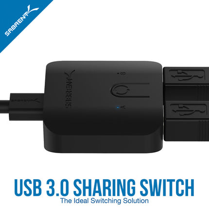 Sabrent USB 3.0 Sharing Switch con 2 puertos USB 3.1 y cables incluidos