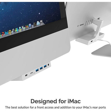 Sabrent Hub USB 3.1 Gen 1 4 Puertos con HDMI para iMac 2017+ Adaptador AC