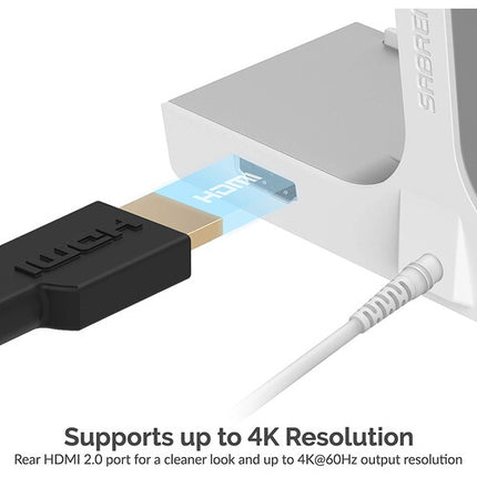 Sabrent Hub USB 3.1 Gen 1 4 Puertos con HDMI para iMac 2017+ Adaptador AC