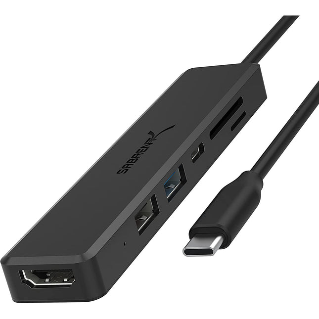 Sabrent Multi-Port USB-C Hub con HDMI 4K 30Hz y carga 60W