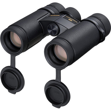 Nikon 10x30 Monarch HG Prismáticos 62° Ángulo Ligero IPX6 Estuche Correa