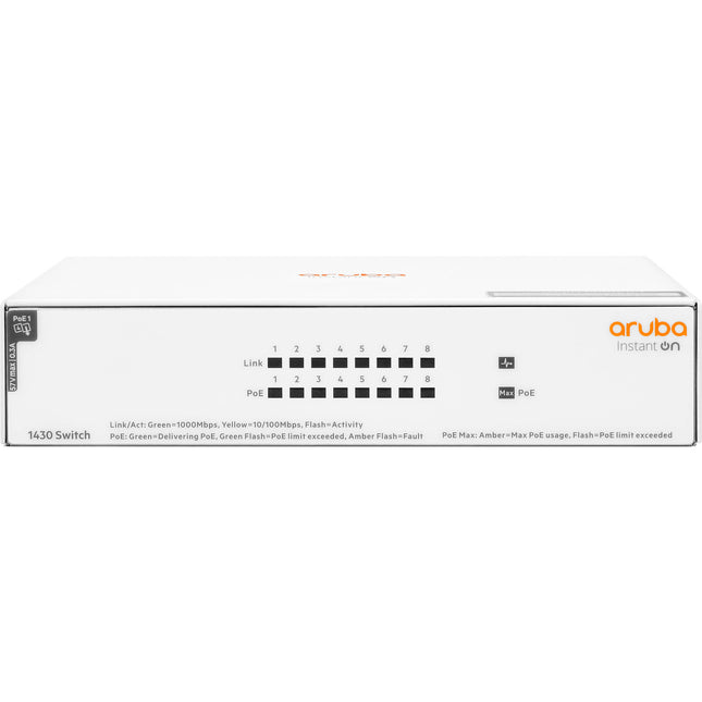 HPE Networking Instant On 1430 Switch no gestionado 8 puertos PoE 64W 16 Gbps